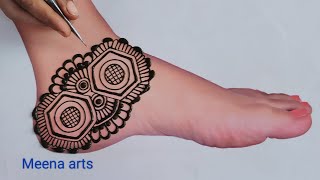 pair ki mehndi design for beginners  easy and simple Mehandi design  pairon ke mehndi design [upl. by Eilac148]