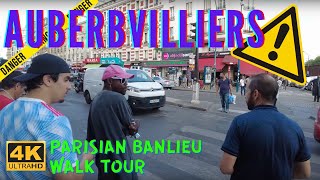 4K Aubervilliers full walk tour in dangerous Paris banlieu now reconverting [upl. by Ferris]