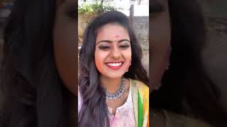 Preethi in Neevalle Neevalle serialMahi Gowthami nice video 💚❤️💛💙♥️🧡💜 [upl. by Atnoek117]