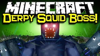 Minecraft DERPY SQUID MOD Spotlight  w EPIC SQUID BOSS Minecraft Mod Showcase [upl. by Olin]