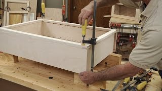 Gluing A Face Frame to a Case  Woodworkers Guild of America [upl. by Ramgad]