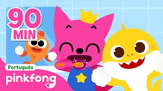 ⭐️ Pinkfong  Músicas Hábitos Saudáveis   Completo  Pinkfong Bebê Tubarão Canções para Crianças [upl. by Tugman169]