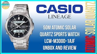 Small But Mighty  Casio Lineage 50m Atomic Solar Quartz LCWM300D1AJF Unbox amp Review [upl. by Alegnat]