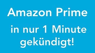 Amazon Prime online kündigen bis 2019  in genau 1 Minute erledigt [upl. by Neisa]