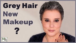 Easy Flattering Smokey Eye Look for Grey Silver Hair  Over 50 Beauty [upl. by Selima251]