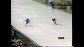 Winter Olympic Games Calgary 1988  500 m Hoffmann  Vergeer [upl. by Seitz]