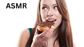 ASMR DONUT EATTING AND CHEWING SOUND NO TALKING [upl. by Akinnej609]