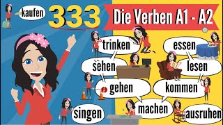 Die Verben 333  Deutsch lernen  Einfaches Deutsch  A1  A2  Easy German [upl. by Kcirderfla]