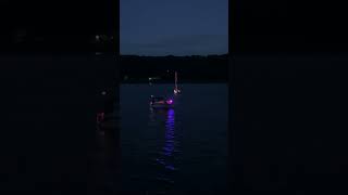 Boat with lights parade canada travel trending river sea viralvideo viralshorts summer [upl. by Enilemme]