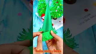 🌟 Manualidad Navideña Árbol de Papel para Decorar 🎄💚 [upl. by Dnumyar]