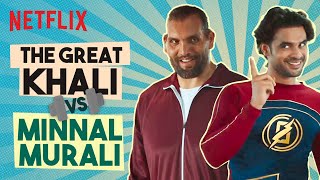 Minnal Murali Making of a Superhero ft The Great Khali  Tovino Thomas  Netflix India [upl. by Boggers790]