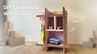 DIY Simple Cardboard Wardrobe Makeover [upl. by Eerac]