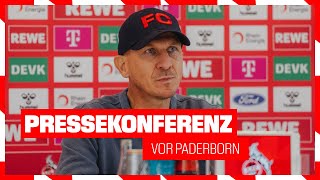 LIVE Pressekonferenz vor Paderborn  1 FC Köln [upl. by Bayard]