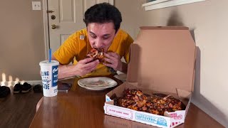 Dali makes The KRUSTY KRAB PIZZA using actual fast food  Clueless Bachelor Cooking 50 [upl. by Philbo]