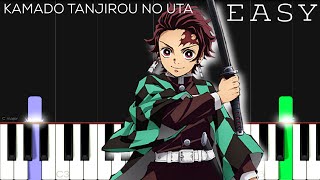 Demon Slayer  Kimetsu no Yaiba Ep19 ED  “Kamado Tanjiro no Uta”  EASY Piano Tutorial [upl. by Akirrehs]