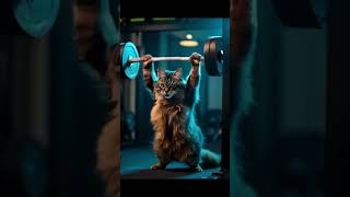 Funny Cat Gym hiphop cats ai [upl. by Casey]