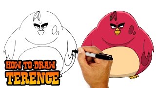 How to Draw Terence  Angry Birds Movie [upl. by Suolhcin739]