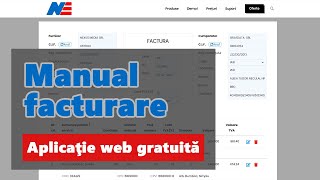 Manual aplicaţie de facturare gratuită eFactura XML JSON PDF email [upl. by Naryt616]