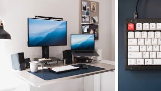 2024 Desk Setup Tour  my minimal work from home space [upl. by Kyd]