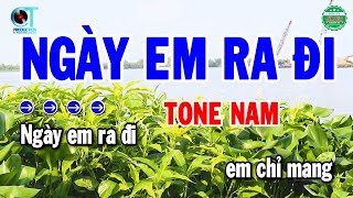 Karaoke Ngày Em Ra Đi Tone Nam Nhạc Sống Cha Cha Dễ Hát  Cẩm Tiên Organ [upl. by Eiblehs]