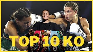 10 MEILLEURS KO BOXE FÉMININE 🥊💥  TOP 10 BEST KNOCKOUTS FEMALE BOXING [upl. by Akirahc]