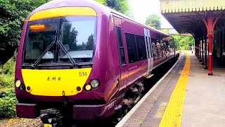 CROMFORD STATION  arrival of Class 170  EMR No514 [upl. by Atsugua909]