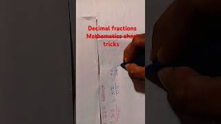 Decimal fractions mathematics short tricks [upl. by Akinod]