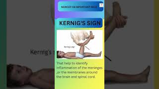 Kernigs Sign Norcet 08 Image Base Question ytshorts [upl. by Mailiw897]