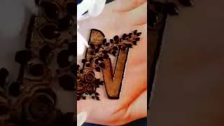 Mehndi design  letter mehndi design  song  shayri  bageshwar dham 💛🧡💛🧡💛💛🧡 [upl. by Ylicec1]