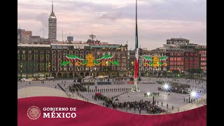 19DeSeptiembre  Izamiento de Bandera desde el Zócalo de la Ciudad de México [upl. by Garvey]