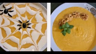 VELLUTATA di ZUCCA RICETTA FACILE e VELOCE autunnale con PANNA HALLOWEEN RECIPE [upl. by Bixby172]