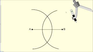 Constructing a Perpendicular Bisector  Geometry [upl. by Ecilayram]