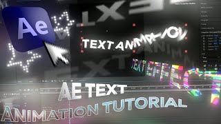 Text Animations amp Effects Tutorial  After Effects [upl. by Oinotnas704]