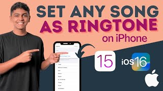 How to set ANY Song as Ringtone on iPhone without Computer  iOS 16 [upl. by Jim]