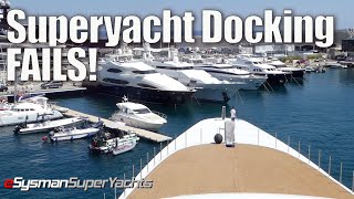 Filming Superyacht Docking FAILS [upl. by Ahserak100]