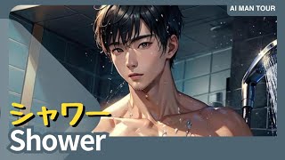 Anime Shower Lookbook  AI Art  AI Body Physique [upl. by Imis]