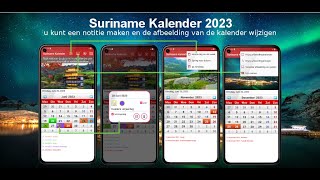 Suriname kalender met feestdagen 2023 2024 2025 [upl. by Akenit]