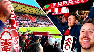 BEST Premier League ATMOSPHERE⁉️ ELECTRIC CITY GROUND 🤩 Nottingham Forest 31 Fulham ⚽️ [upl. by Okime185]