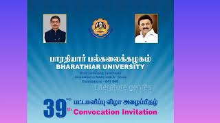 39th Convocation 2024 Bharathiar University [upl. by Blalock]