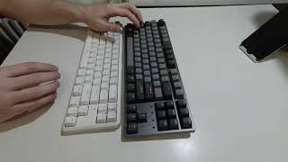 Typing sound Cherry MX Silent Red STOCK vs Outemu Silent White MODDED temp [upl. by Vida]