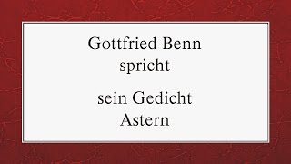 Gottfried Benn „Astern“ 1936 I [upl. by Yoko]