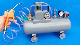 Homemade mini air compressor from pvc [upl. by Arema]