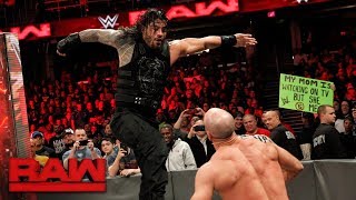 Roman Reigns vs Cesaro  Intercontinental Championship Match Raw Dec 11 2017 [upl. by Etnud]