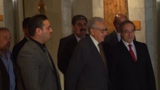 Syrie le médiateur Lakhdar Brahimi entame sa première visite [upl. by Imis]