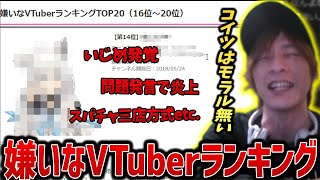 【アウト】嫌いなVTuberランキングTOP20を見るおおえのたかゆき【おおえのたかゆき 切り抜き】 [upl. by Monk]