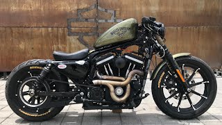 Harley Davidson Iron 883 kinetic quotthe coilquot exhaust pure sound [upl. by Ciapha]