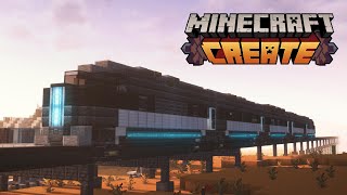 FUTURISTIC TRAIN with Create Mod 🚅  Minecraft Build Tutorial [upl. by Airenahs]