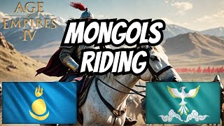 Age of Empires IV 1v1 Game Gold Mongols vs Zhu Xi [upl. by Namdor871]