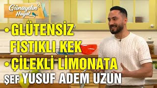 Glütensiz Fıstıklı Kek Tarifi  Çilekli Limonata Tarifi  Şef Yusuf Adem Uzun Glutensiz Tarifler [upl. by Aitel]