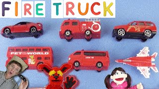 Learning Red Color with Cars Trucks  FIRE TRUCK First Words 10  Learn English Matt VS Truck [upl. by Etteoj200]